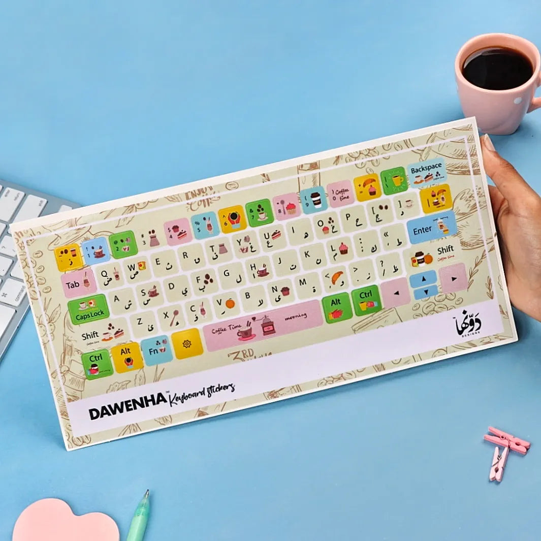 keyboard Sticker | Coffee Time