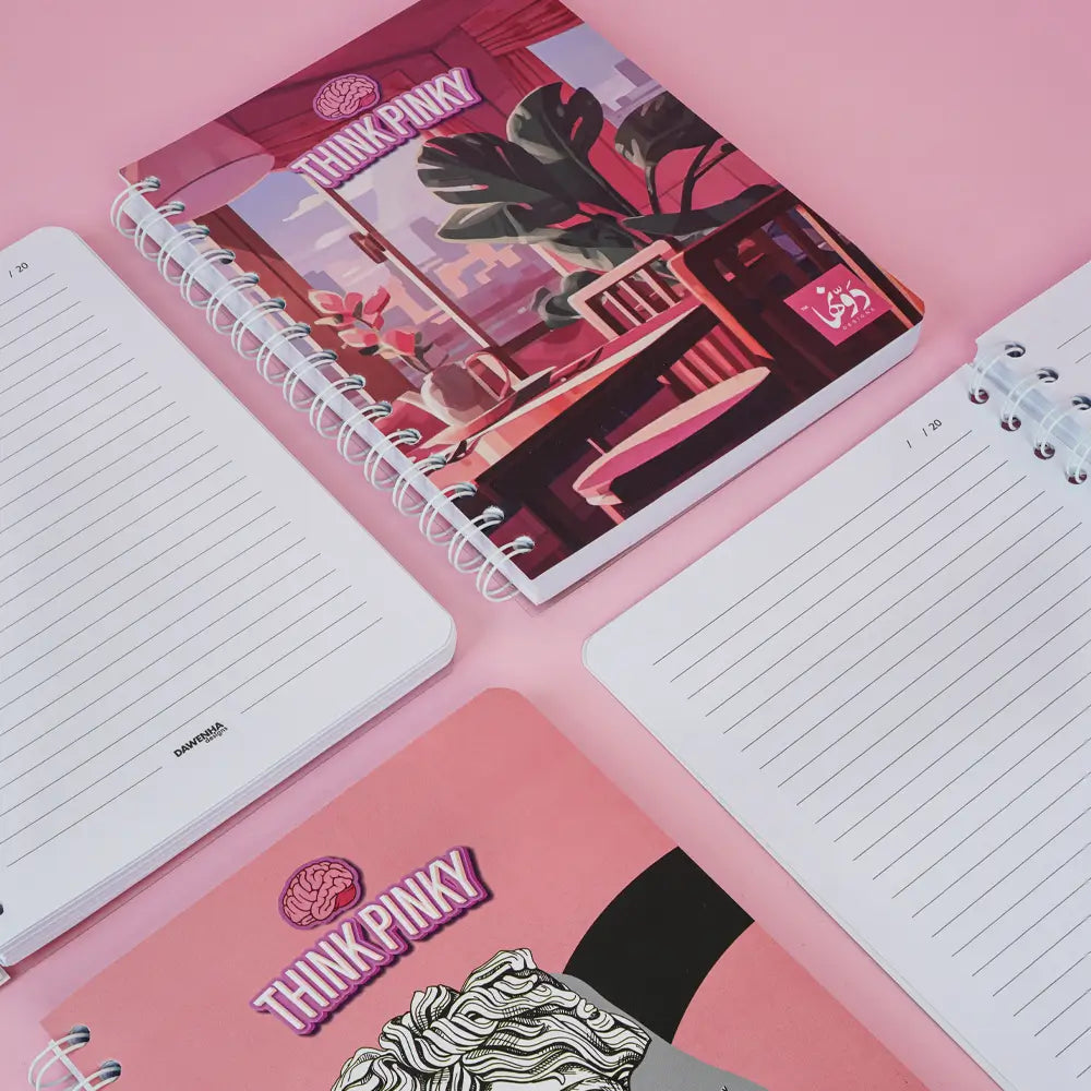 Pinky Cafe Vibes | Safezone Notebook (Wired/Hardvover)