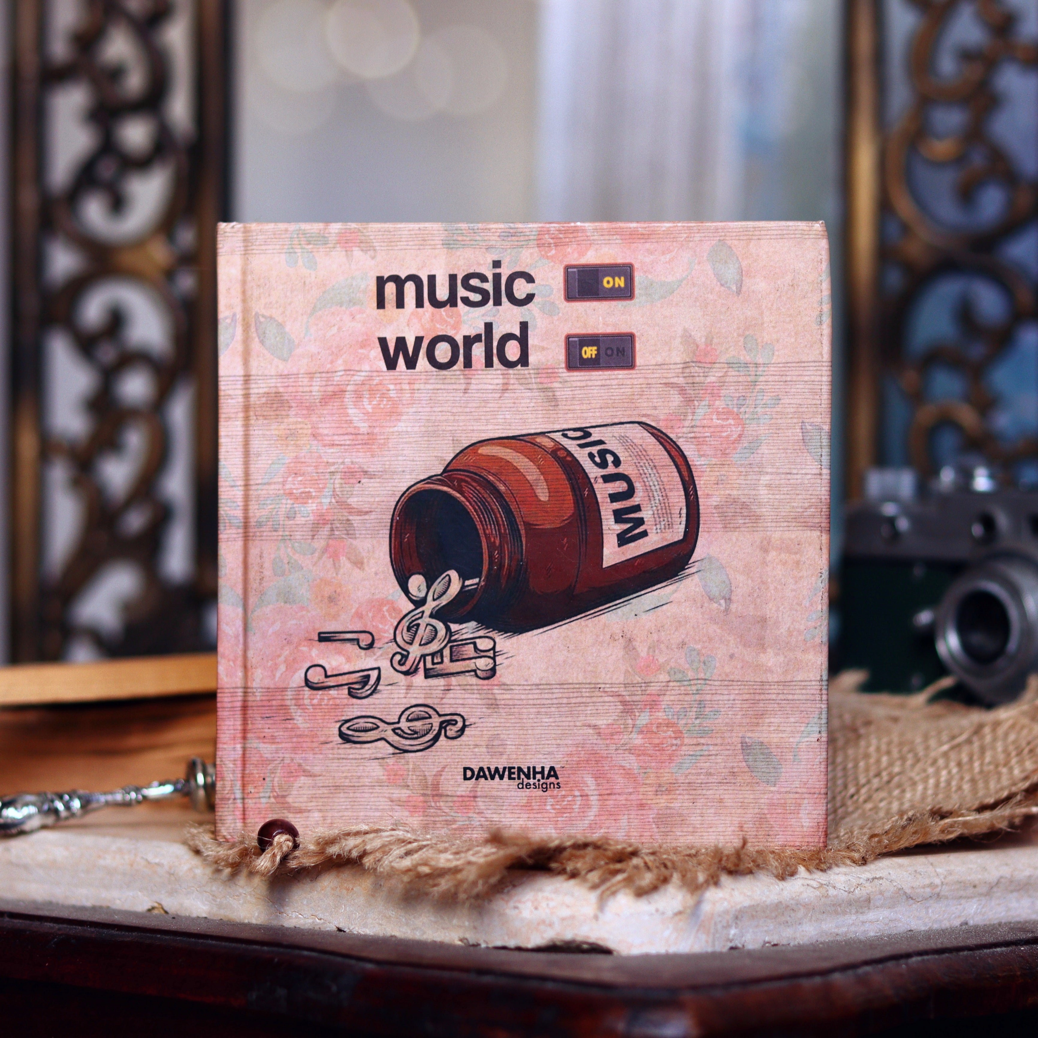 Turn Music ON vintage Notebook