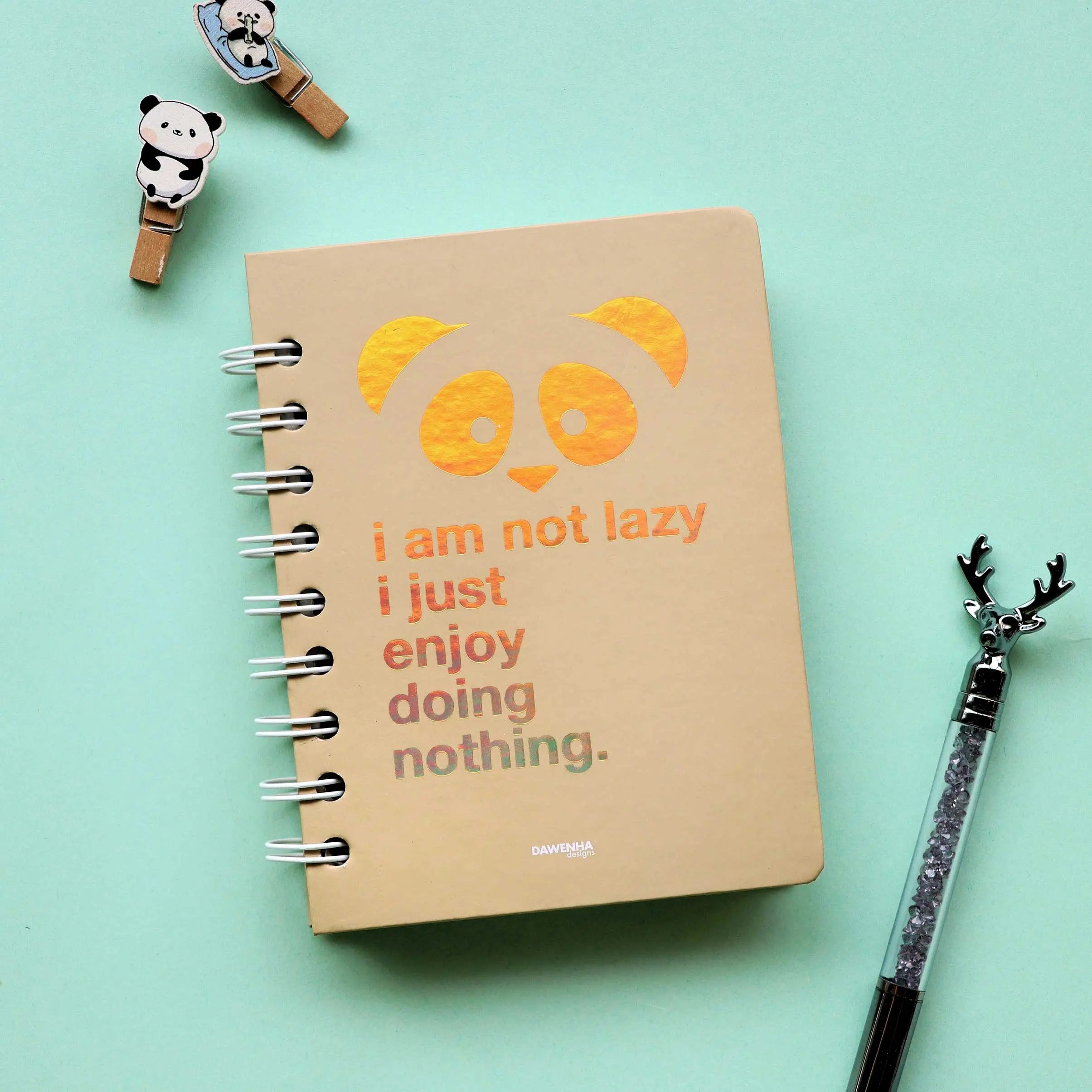 Lazy Panda Pastel Notebook