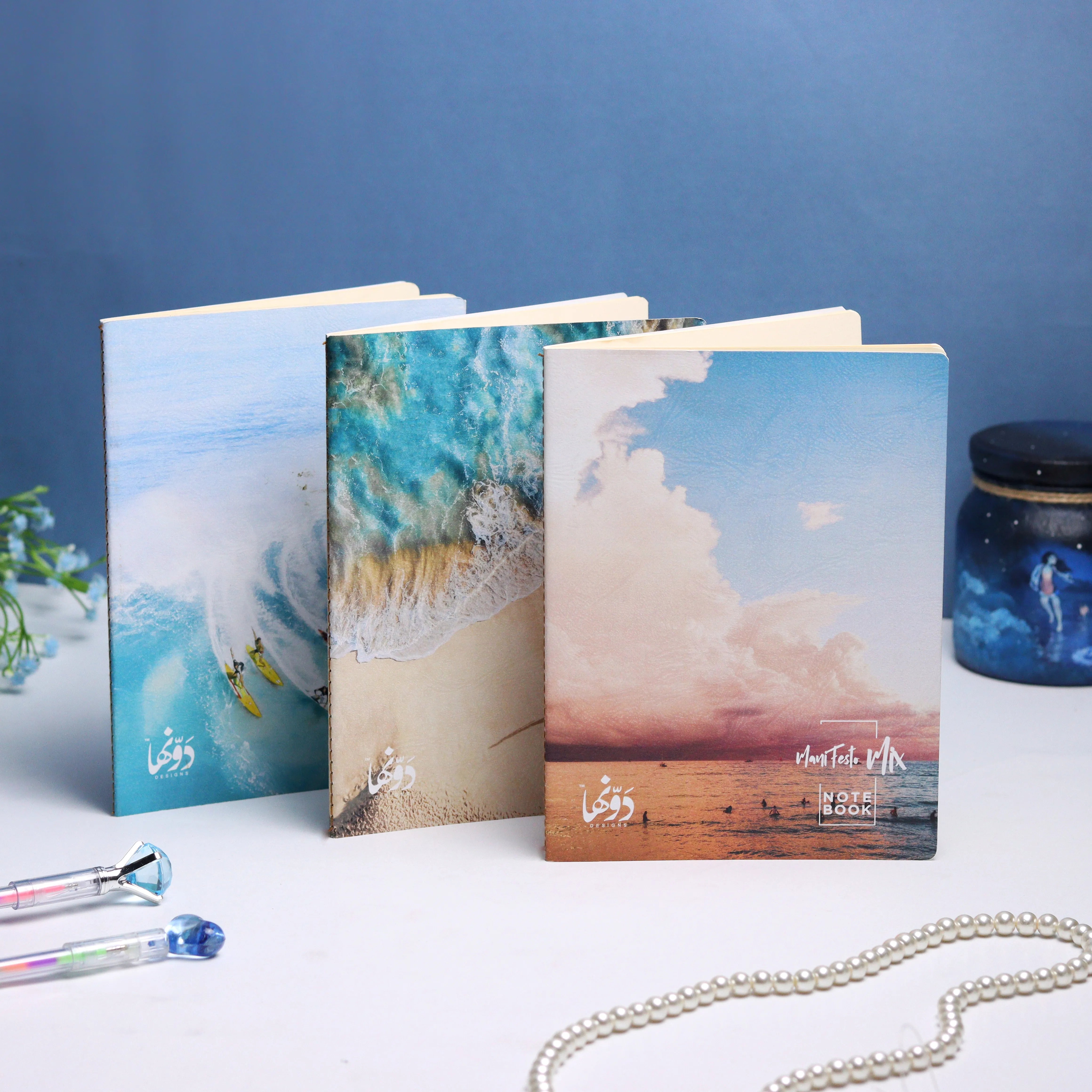 Summer Vibes | Manifesto Mix 3 notebooks set  (Blank + Dotted + Squ