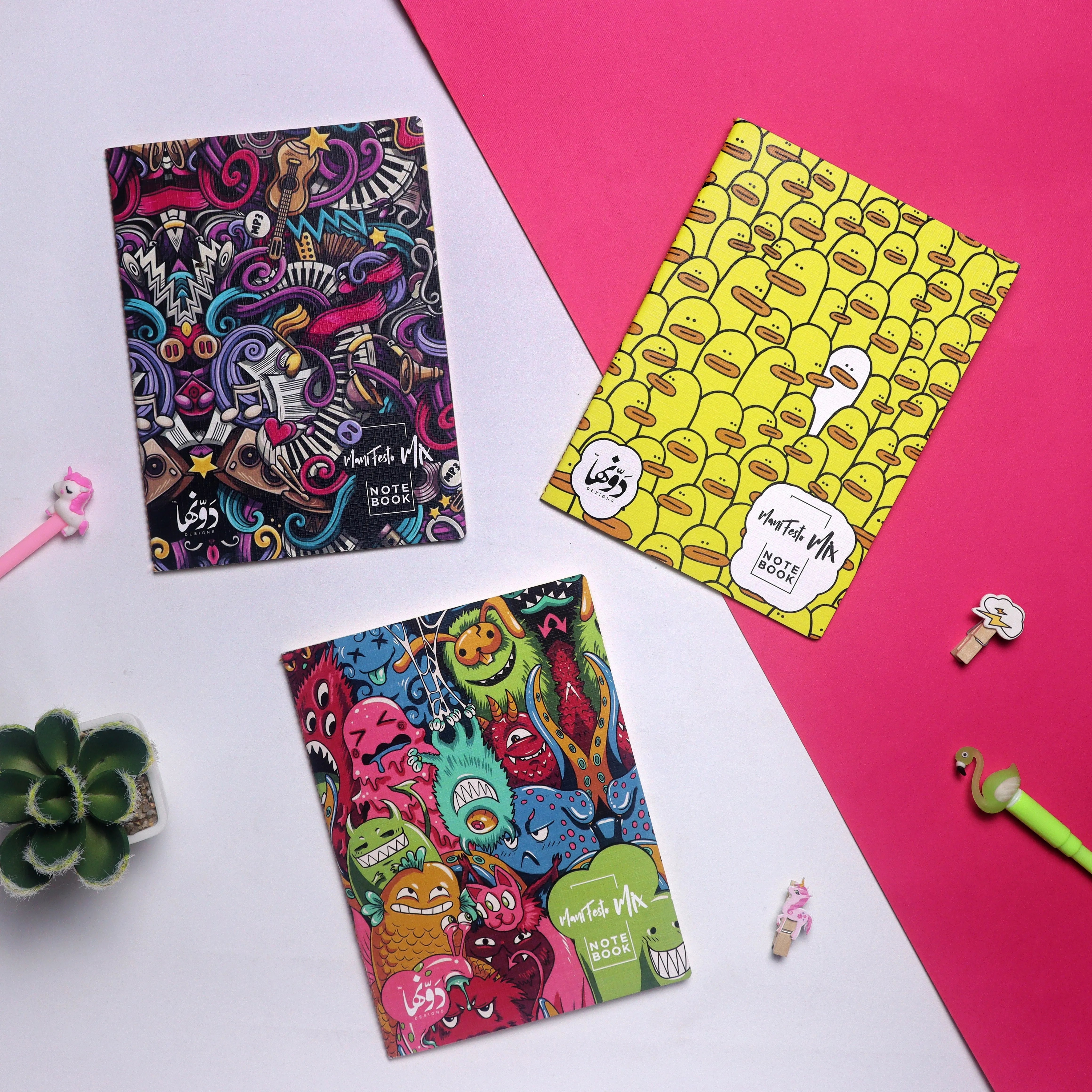 Animation | Manifesto Mix 3 notebooks set  (Blank + Dotted + Squared)