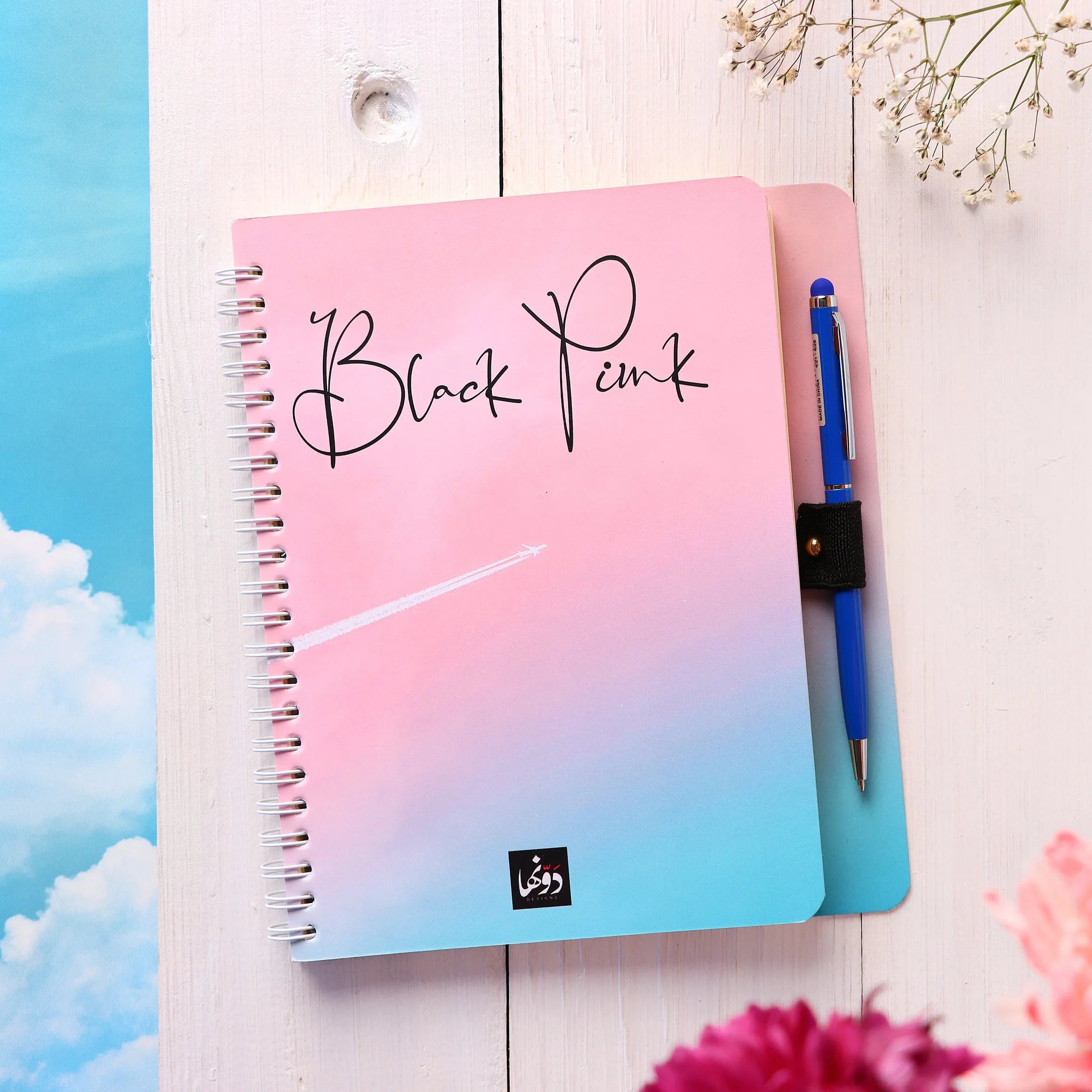 Black Pink Airplane Mood | Craft Notebook