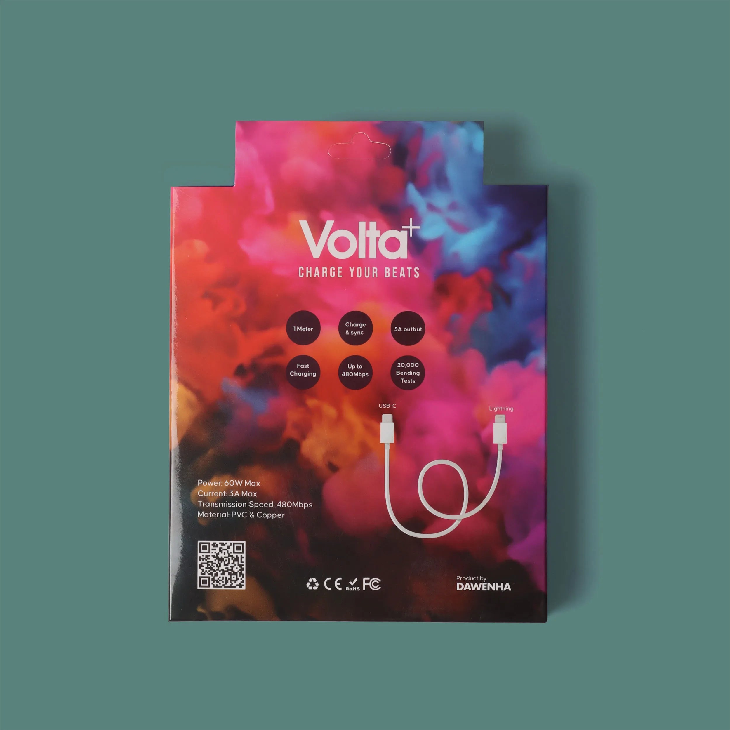 Volta+ PowerLink Cable (USB-C to Iphone Lightning)