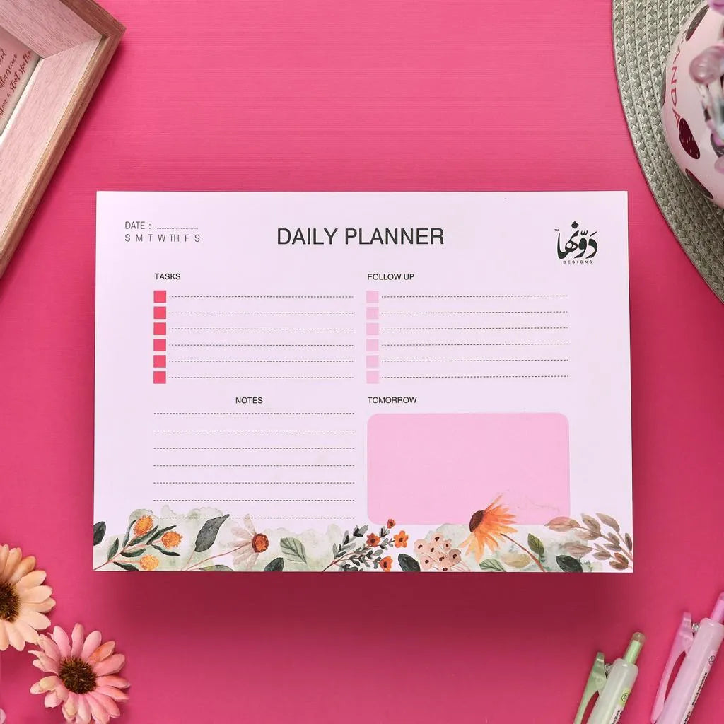 Floral - To-Do Pad English