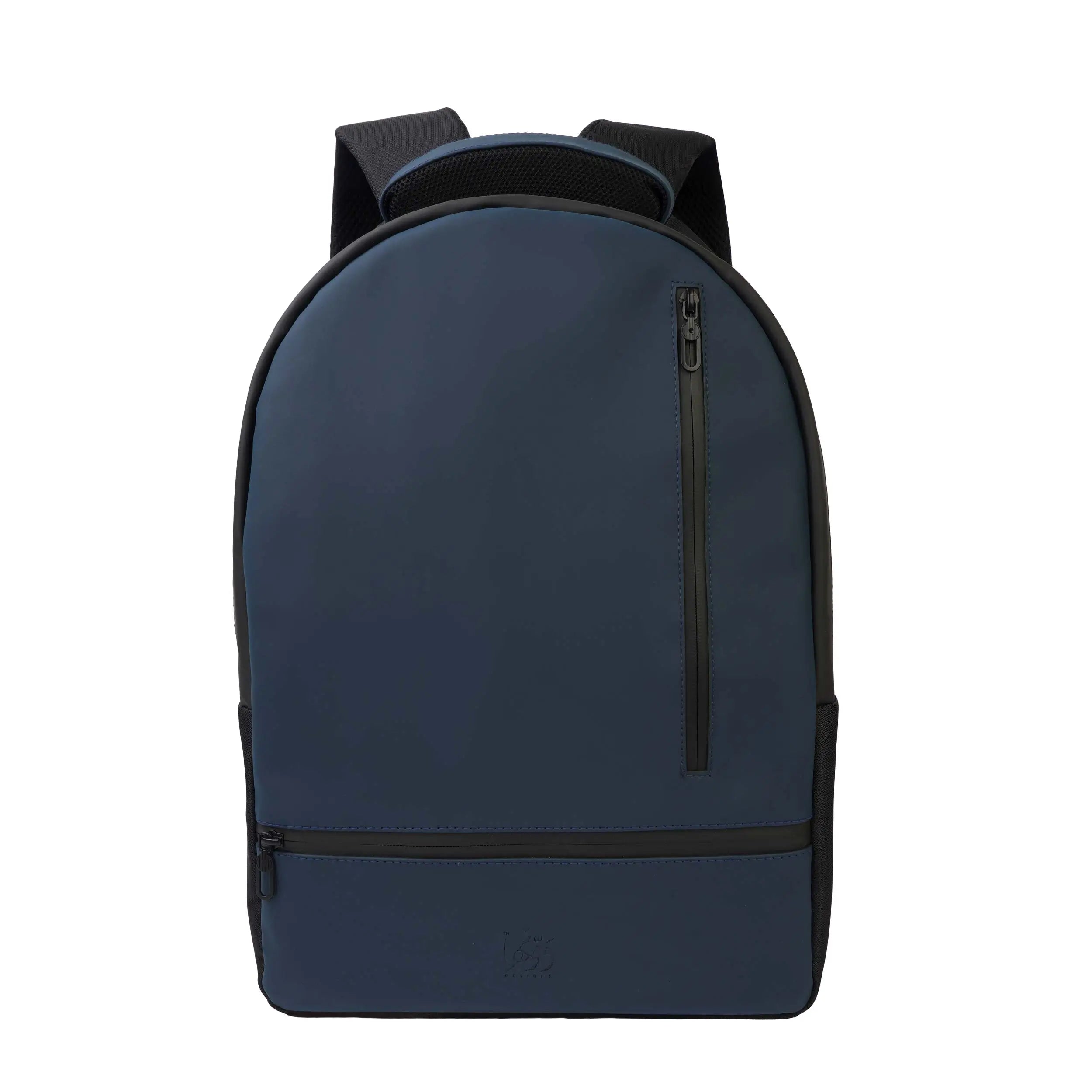 Leather Backpack | Navy blue