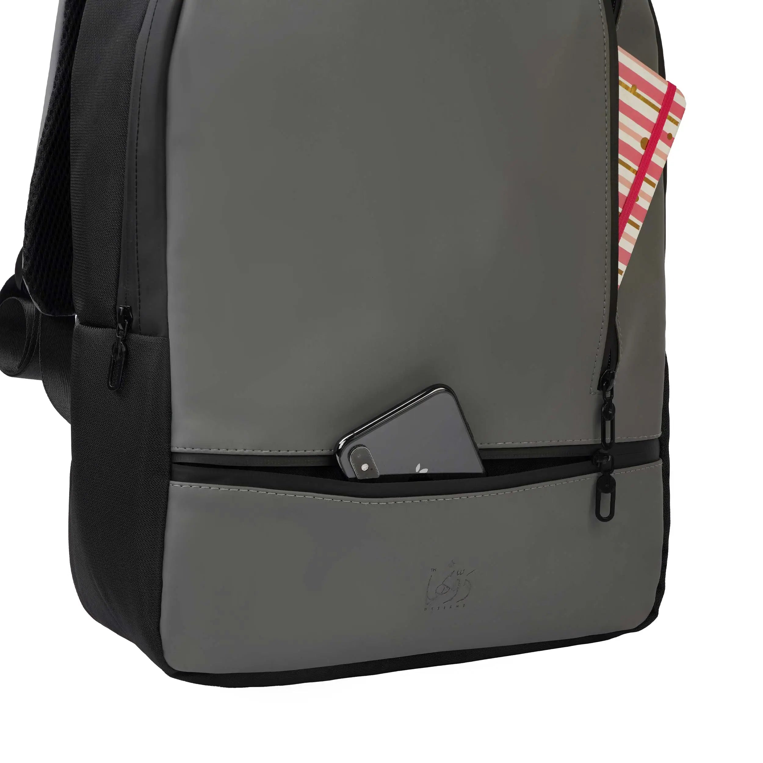 Leather Backpack | Gray