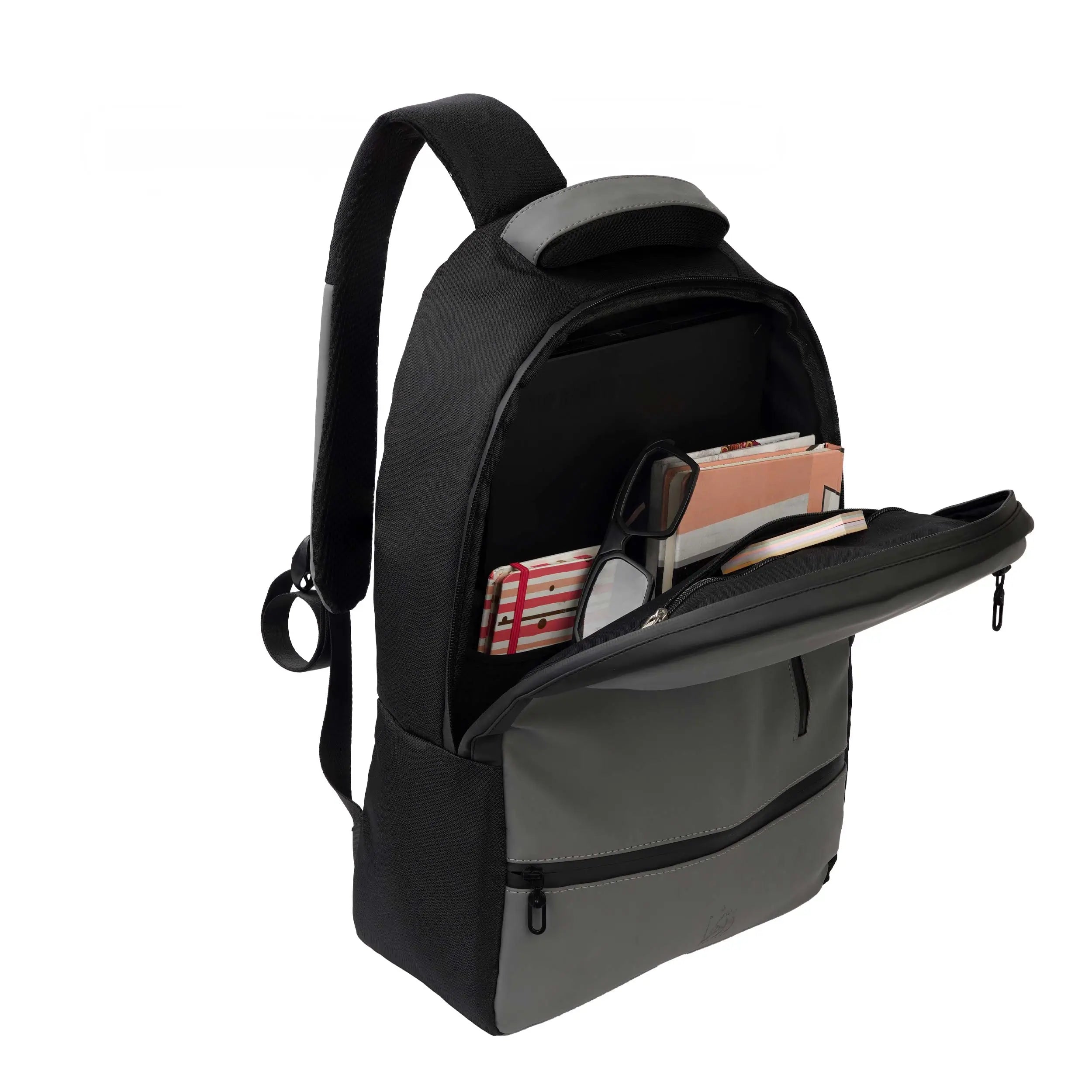 Leather Backpack | Gray