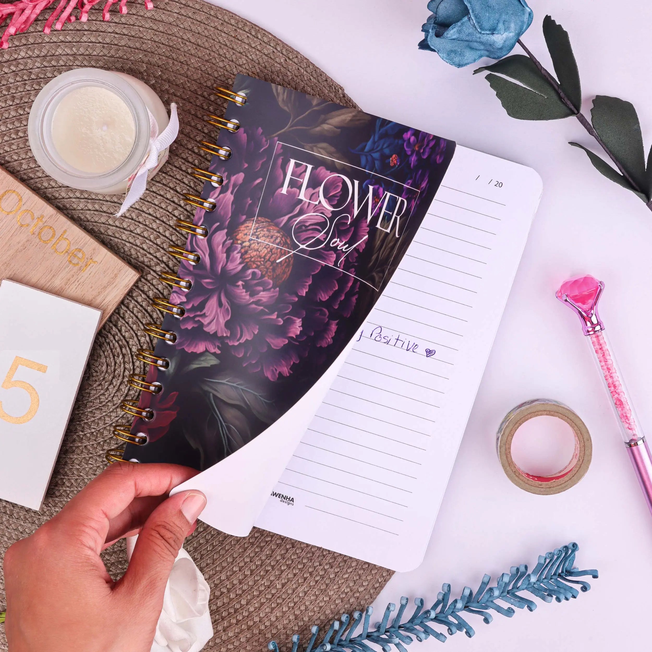 Floral Symphony | Safezone Notebook (Wired/HardCover)