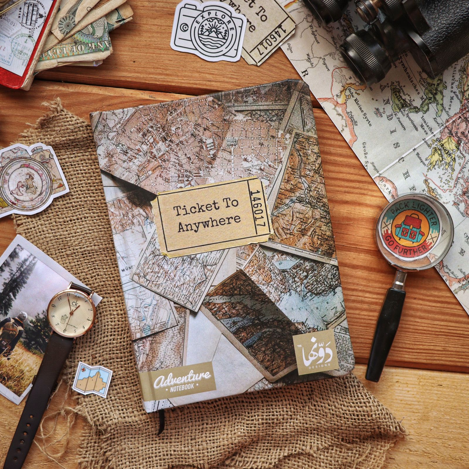 Ticket to Anywhere | Adventure Notebook