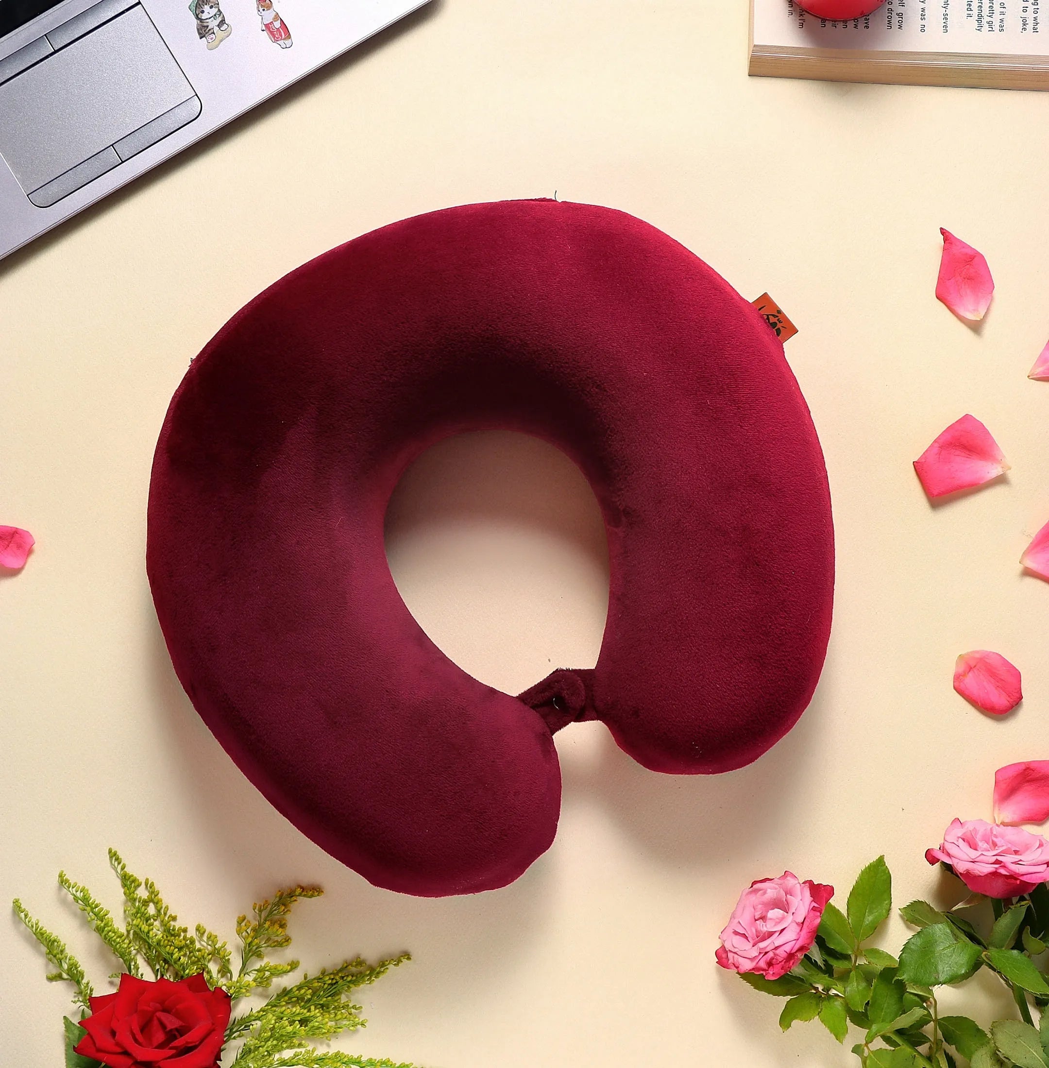 Neck Pillow by Dawenha | Dark Red